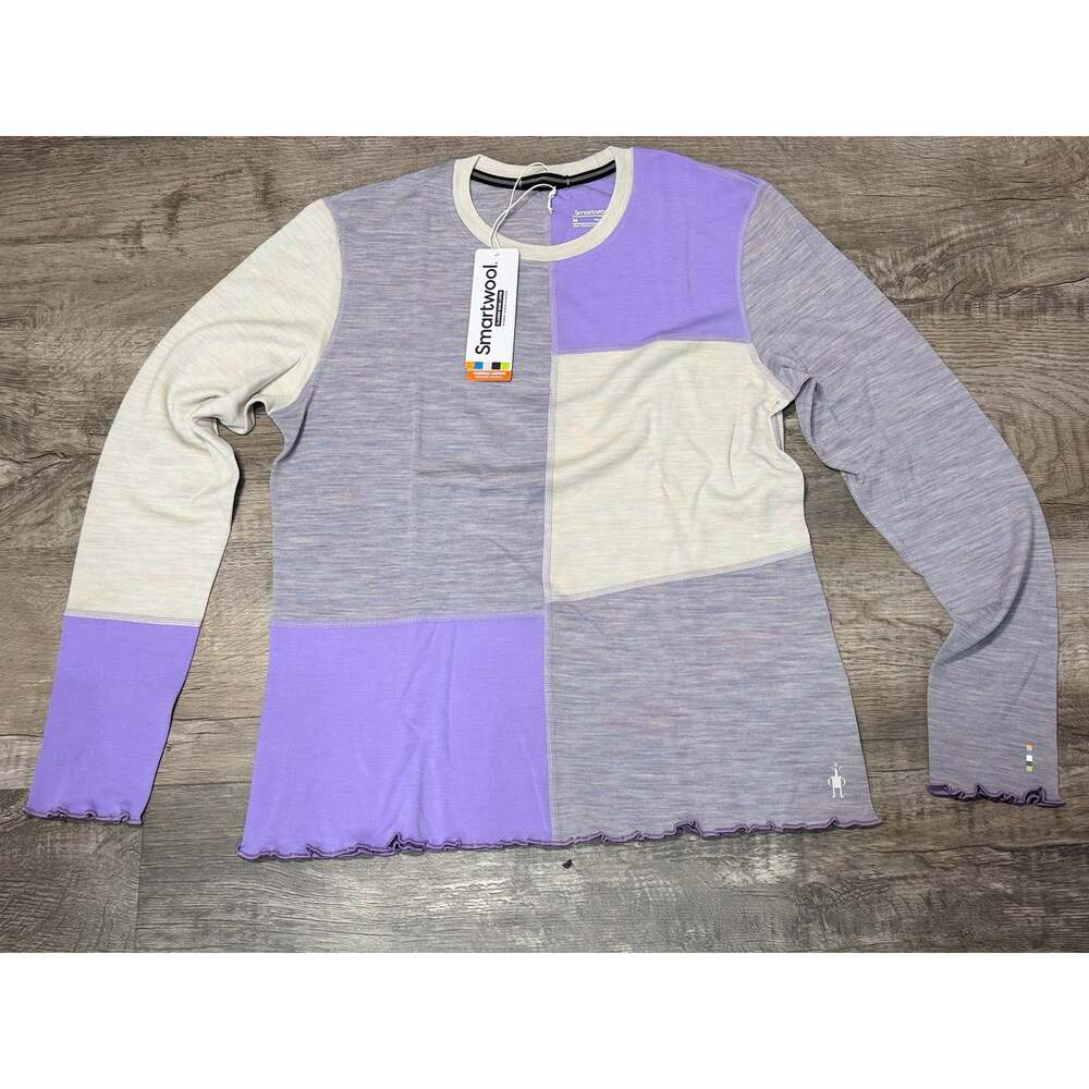 NWT Smartwool Women's Classic Thermal Merino Base Layer Lettuce Edge Crew Med